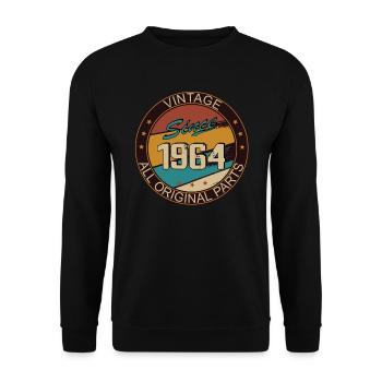 59th birthday man woman 1964 decoration - Unisex Sweatshirt - black - Front - Alina (178cm) & Michal (187cm)