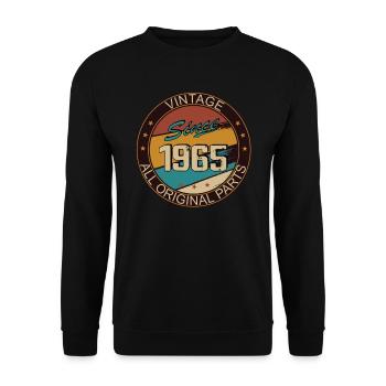 58th birthday man woman 1965 decoration - Unisex Sweatshirt - black - Front - Alina (178cm) & Michal (187cm)