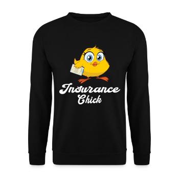 Funny Insurance Sales Representative - Unisex Sweatshirt - black - Front - Alina (178cm) & Michal (187cm)