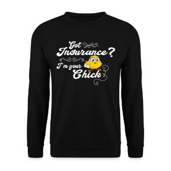 Funny Insurance Sales Representative - Unisex Sweatshirt - black - Front - Alina (178cm) & Michal (187cm)