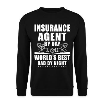 Funny Insurance Sales Representative - Unisex Sweatshirt - black - Front - Alina (178cm) & Michal (187cm)
