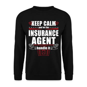 Funny Insurance Sales Representative - Unisex Sweatshirt - black - Front - Alina (178cm) & Michal (187cm)