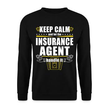 Funny Insurance Sales Representative - Unisex Sweatshirt - black - Front - Alina (178cm) & Michal (187cm)