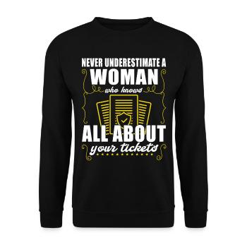 Des choses drôles pour les agents d’assurance - Sweat-shirt Unisexe - noir - Devant - Alina (178cm) & Michal (187cm)