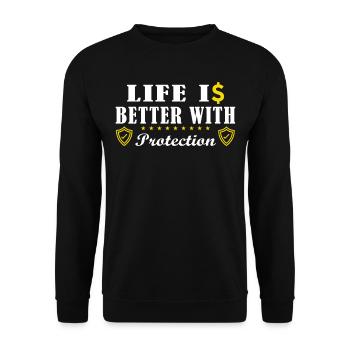 Du plaisir pour les agents d’assurance - Sweat-shirt Unisexe - noir - Devant - Alina (178cm) & Michal (187cm)