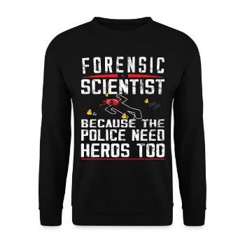 Forensic Scientist - Forensic Criminology - Unisex Sweatshirt - black - Front - Alina (178cm) & Michal (187cm)