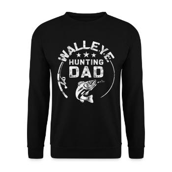 Lake Erie Fishing - Pikeperch Hunting Father - Unisex Sweatshirt - black - Front - Alina (178cm) & Michal (187cm)