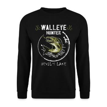 Pêche au Teufelssee - Chasseurs de zanders - Sweat-shirt Unisexe - noir - Devant - Alina (178cm) & Michal (187cm)