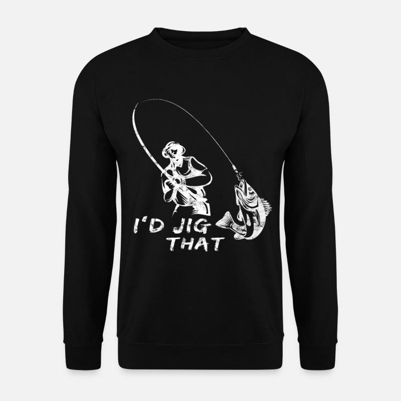 Ich Würde Das Jiggen - Walleye Hunter - Unisex Pullover - Schwarz