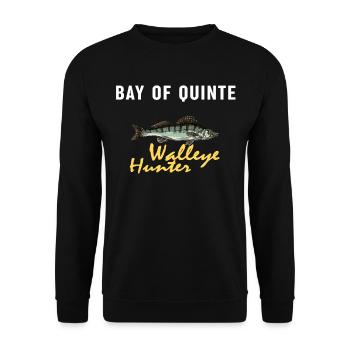 Nebraska Fishing - Zander Hunter - Unisex Sweatshirt - black - Front - Alina (178cm) & Michal (187cm)