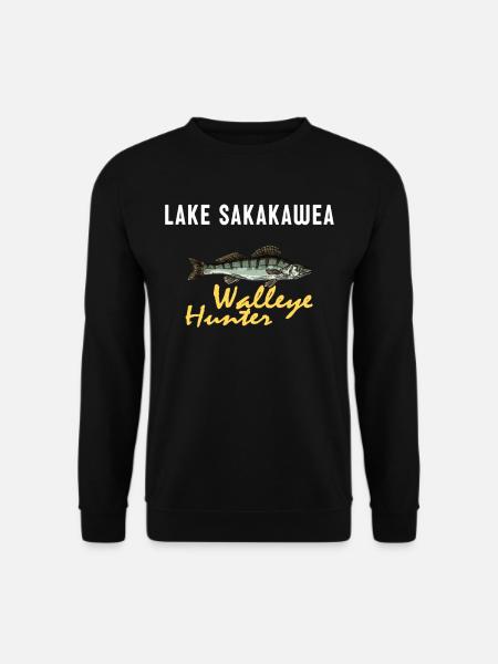 Pêche au Dakota du Nord - Chasseur de doré jaune - Sweat-shirt Unisexe - noir