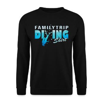 Familienausflug Tauchen DeepDive - Unisex Pullover - Schwarz - Vorne - Alina (178cm) & Michal (187cm)