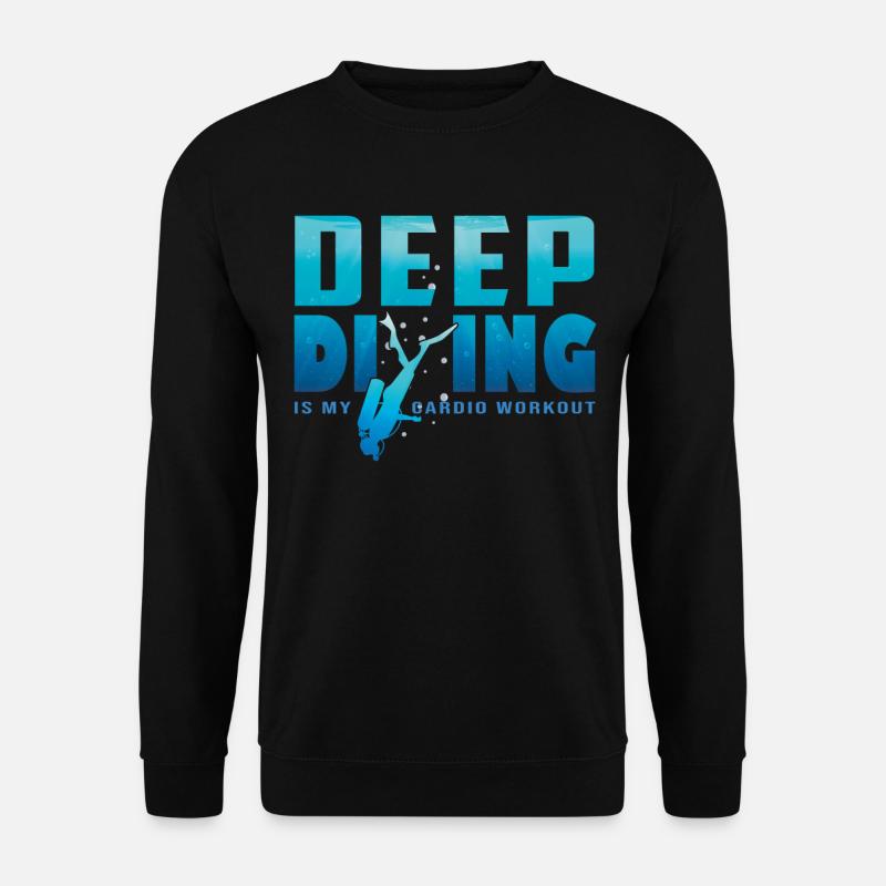 Tief Tauchen Freedive DeepDive - Unisex Pullover - Schwarz