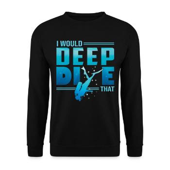 Plongée profonde Freedive DeepDive - Sweat-shirt Unisexe - noir - Devant - Alina (178cm) & Michal (187cm)