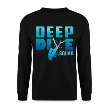 Plongée profonde Freedive DeepDive - Sweat-shirt Unisexe - noir - Devant - Alina (178cm) & Michal (187cm)