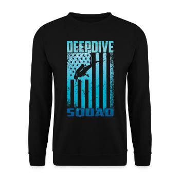 Plongée profonde Freedive DeepDive - Sweat-shirt Unisexe - noir - Devant - Alina (178cm) & Michal (187cm)