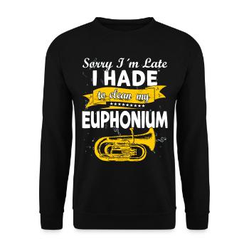 Drôle de fanfare de cuivres Euphonium - Sweat-shirt Unisexe - noir - Devant - Alina (178cm) & Michal (187cm)