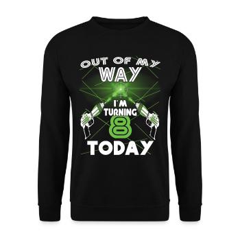 Lasertag-Geburtstagsfeier - Lasertag-Geburtstag - Unisex Pullover - Schwarz - Vorne - Alina (178cm) & Michal (187cm)