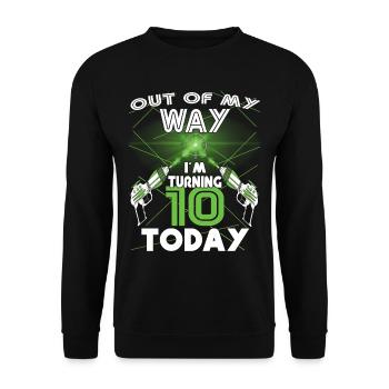 Lasertag-Geburtstagsfeier - Lasertag-Geburtstag - Unisex Pullover - Schwarz - Vorne - Alina (178cm) & Michal (187cm)