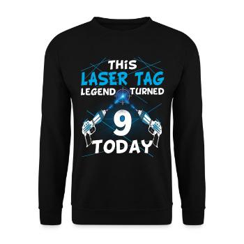 Laser Tag Birthday Party - Laser Tag Birthday - Sweat-shirt Unisexe - noir - Devant - Alina (178cm) & Michal (187cm)