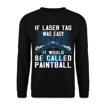 Cool laser tag player - Unisex Sweatshirt - black - Front - Alina (178cm) & Michal (187cm)