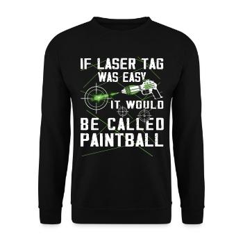 Cool laser tag player - Unisex Sweatshirt - black - Front - Alina (178cm) & Michal (187cm)