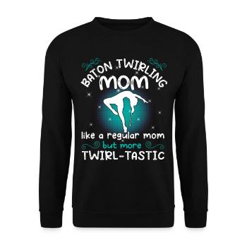 Gymnastik Tanz Baton Wirbeln Turnen - Unisex Pullover - Schwarz - Vorne - Alina (178cm) & Michal (187cm)