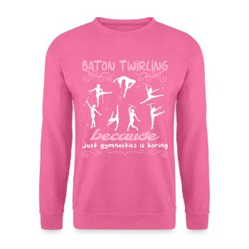 Gymnastik Tanz Baton Wirbeln Turnen - Unisex Pullover - Pink - Vorne