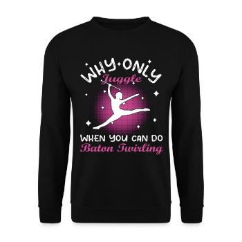 Gymnastik Tanz Baton Wirbeln Turnen - Unisex Pullover - Schwarz - Vorne - Alina (178cm) & Michal (187cm)