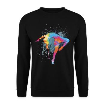 Gymnastik Tanz Baton Twirl Turnen - Unisex Pullover - Schwarz - Vorne - Alina (178cm) & Michal (187cm)
