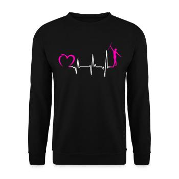 Gymnasts Heartbeat Dance Baton Whirling - Unisex Sweatshirt - black - Front - Alina (178cm) & Michal (187cm)