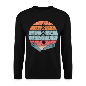 Flipper classique vintage - Rétro - Sweat-shirt Unisexe - noir - Devant - Alina (178cm) & Michal (187cm)