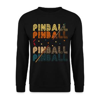 Pub Sports Pinball Machine - Retro Pinball Game - Unisex Sweatshirt - black - Front - Alina (178cm) & Michal (187cm)