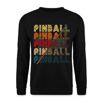 Pub Sports Pinball Machine - Retro Pinball Game - Unisex Sweatshirt - black - Front - Alina (178cm) & Michal (187cm)