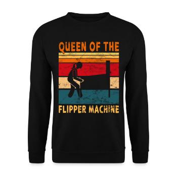 Pub Sports Pinball Machine - Retro Pinball Game - Unisex Sweatshirt - black - Front - Alina (178cm) & Michal (187cm)