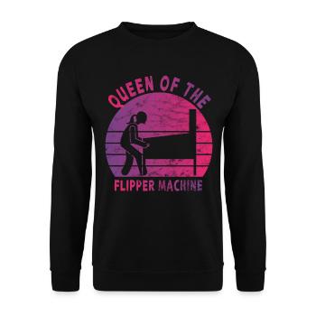 Pub Sports Pinball Machine - Retro Pinball Game - Unisex Sweatshirt - black - Front - Alina (178cm) & Michal (187cm)