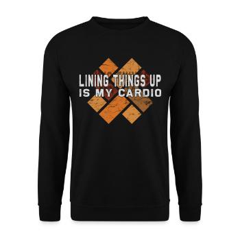 Flooring construction Floor layers - Unisex Sweatshirt - black - Front - Alina (178cm) & Michal (187cm)
