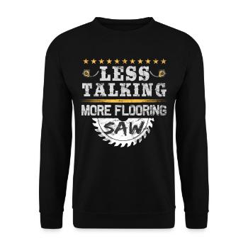 Flooring Construction Carpet Installer - Unisex Sweatshirt - black - Front - Alina (178cm) & Michal (187cm)