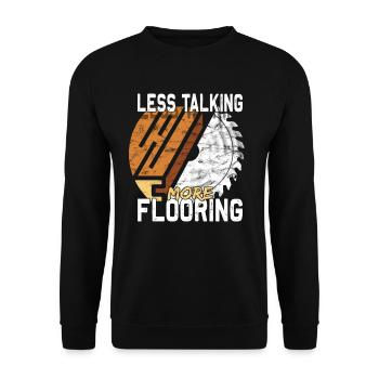 Flooring carpet installers - Unisex Sweatshirt - black - Front - Alina (178cm) & Michal (187cm)