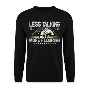 Flooring carpet installers - Unisex Sweatshirt - black - Front - Alina (178cm) & Michal (187cm)