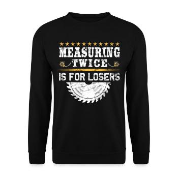 Flooring carpet installers - Unisex Sweatshirt - black - Front - Alina (178cm) & Michal (187cm)