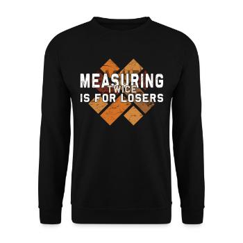 Flooring carpet installers - Unisex Sweatshirt - black - Front - Alina (178cm) & Michal (187cm)