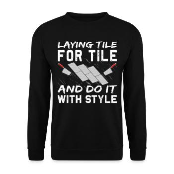 Flooring carpet installers - Unisex Sweatshirt - black - Front - Alina (178cm) & Michal (187cm)