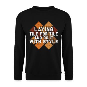 Flooring carpet installers - Unisex Sweatshirt - black - Front - Alina (178cm) & Michal (187cm)