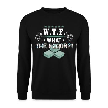 Flooring Tilers - Unisex Sweatshirt - black - Front - Alina (178cm) & Michal (187cm)