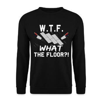 Flooring Tilers - Unisex Sweatshirt - black - Front - Alina (178cm) & Michal (187cm)