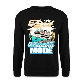 Papa en mode croisière excursion en bateau de vacances - Sweat-shirt Unisexe - noir - Devant - Alina (178cm) & Michal (187cm)
