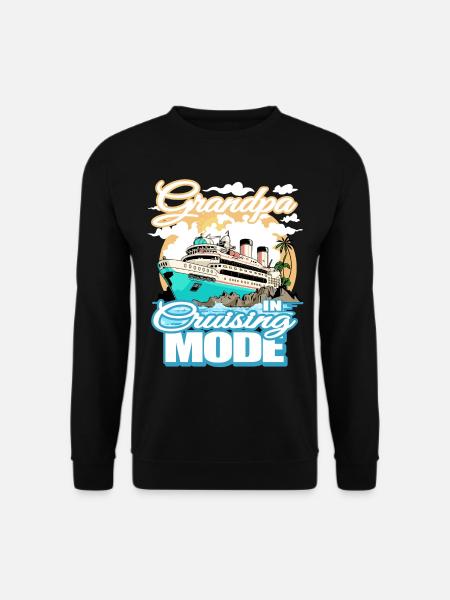 Opa Im Fahrmodus - Bootsfahrt - Unisex Pullover - Schwarz