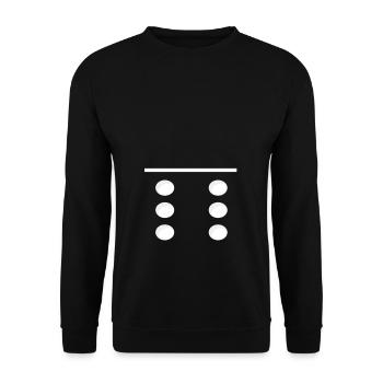 Domino Game Tile 0-6 - Lustiges Gruppenkostüm - Unisex Pullover - Schwarz - Vorne - Alina (178cm) & Michal (187cm)