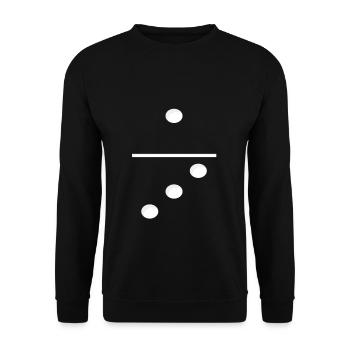 Domino Game Tile 1-3 - Funny Group Costume - Unisex Sweatshirt - black - Front - Alina (178cm) & Michal (187cm)